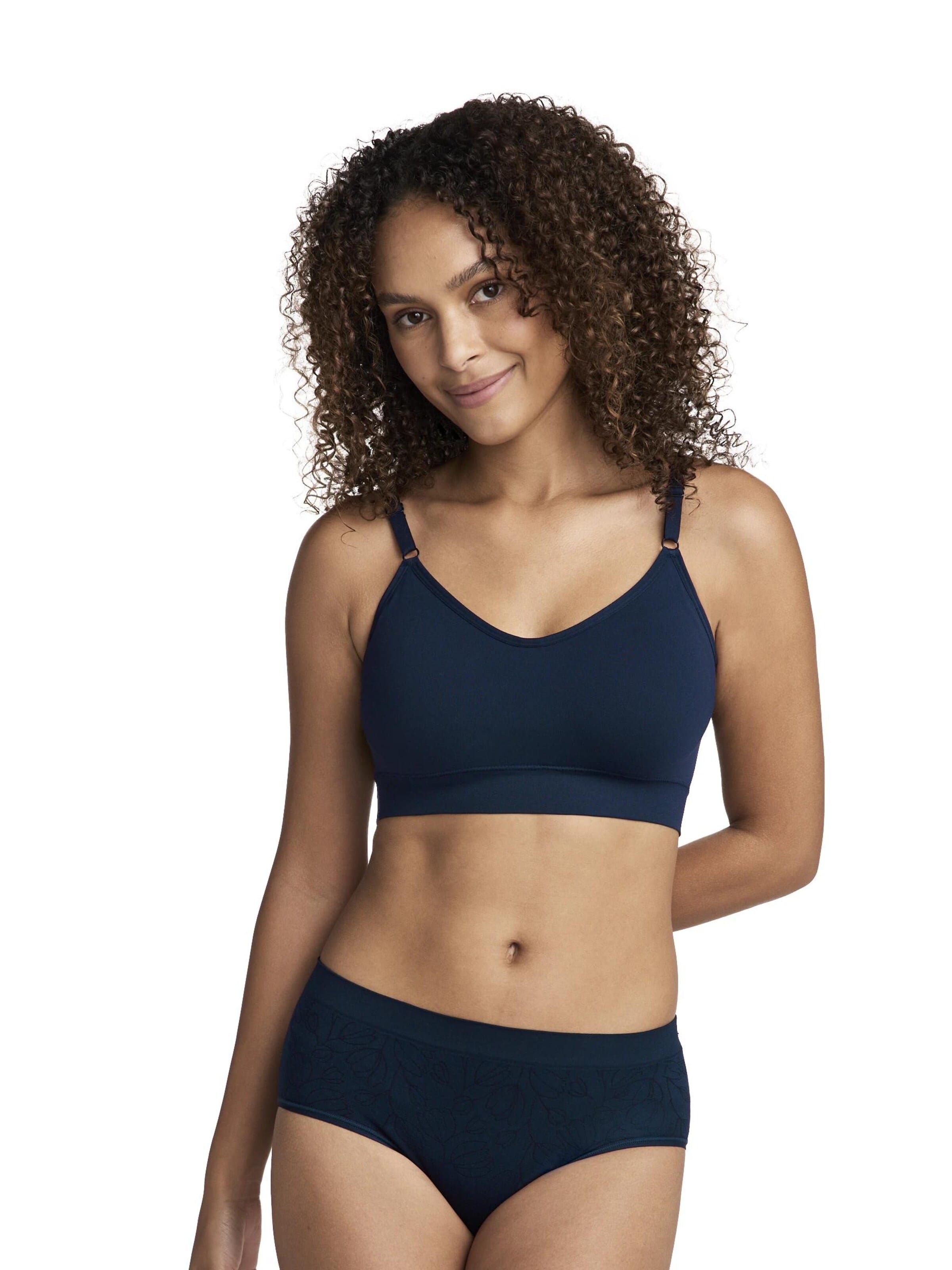 JOCKEY Bralette Sports Bra 'Seamfree™ Back Smoothing V-Neck Bralette' in Blue: front