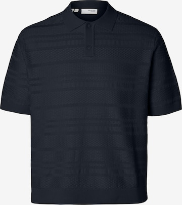 Pull-over 'SLHFoam' SELECTED en bleu : devant