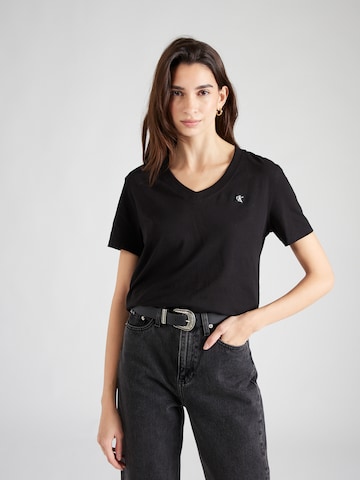 Tricou de la Calvin Klein Jeans pe negru: față