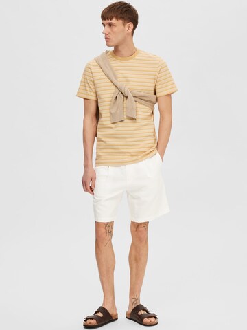 SELECTED HOMME T-Shirt 'Andy' in Beige