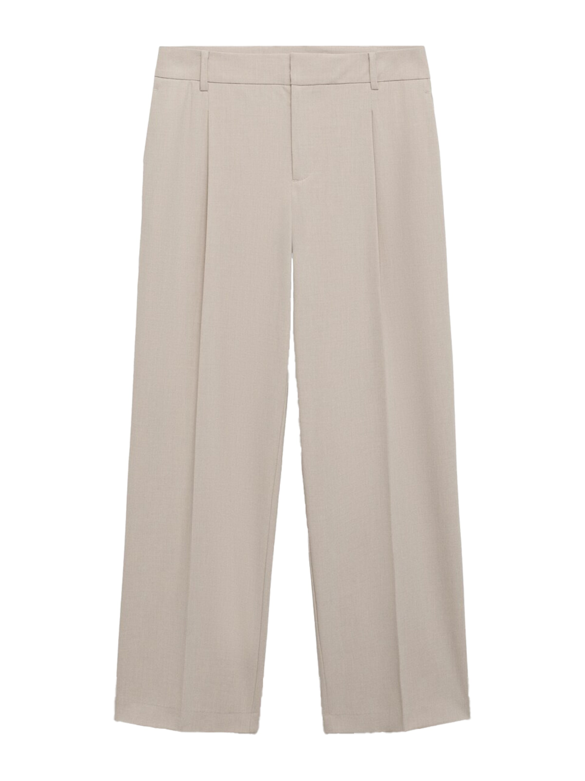 MANGO Štandardný strih Nohavice s pukmi 'CESARV' - Béžová: predná strana