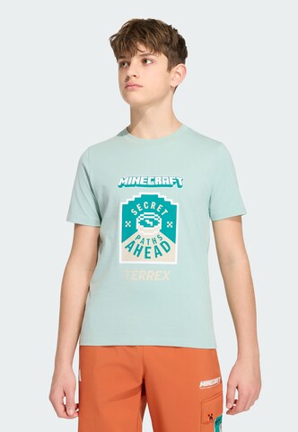 ADIDAS TERREX Funktionsshirt 'Minecraft' in Grün: Vorderseite