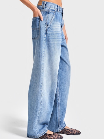 IT'S BASIC Loose fit Jeans 'NORA Skater Mid Rise Jeans' in Blue