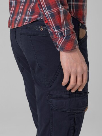 TIMEZONE Skinny Cargo Pants 'Regular RogerTZ' in Blue