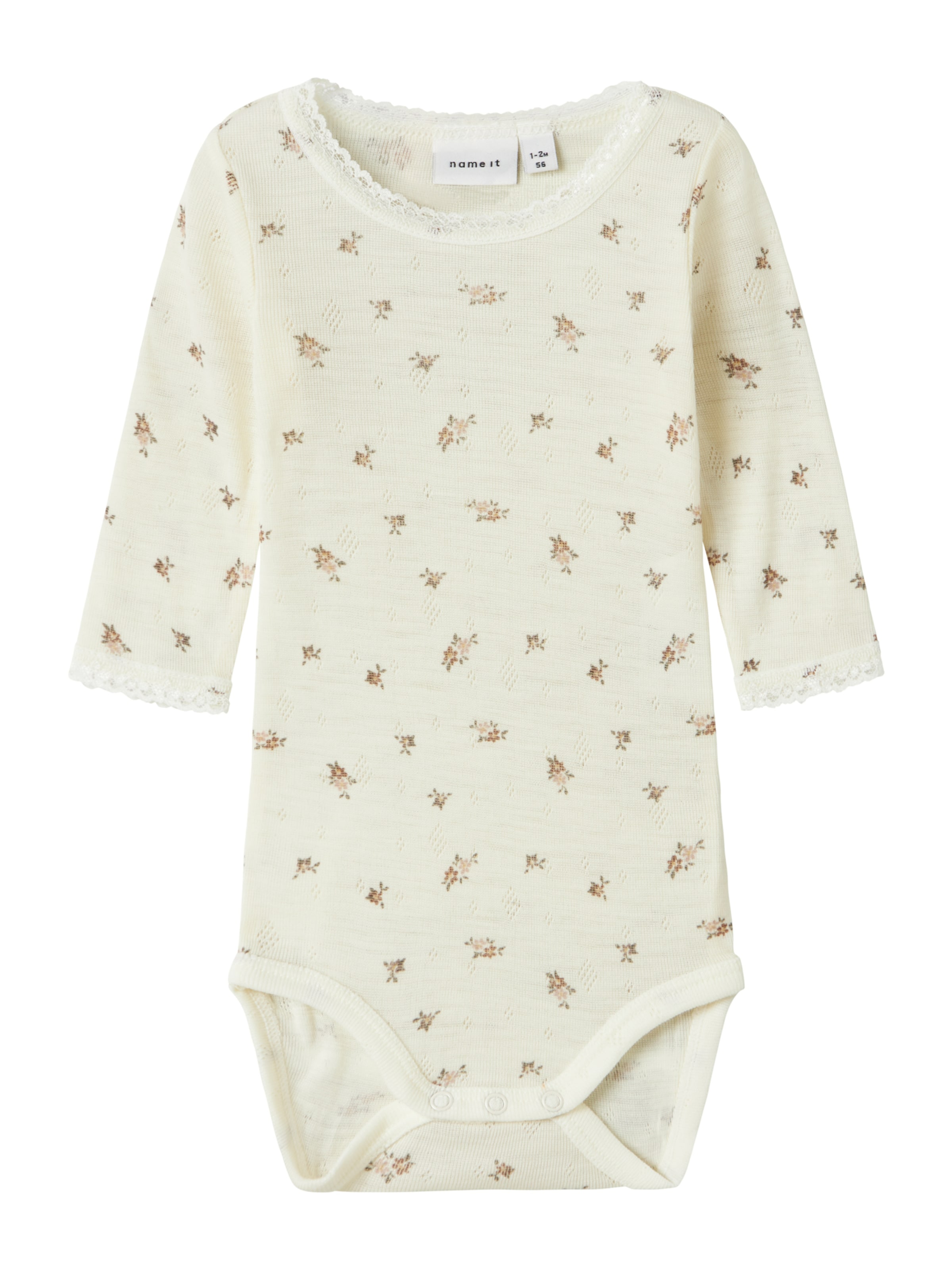 NAME IT Pajac/bodi 'Wang' | bela barva: sprednja stran