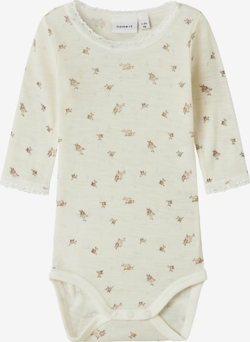 Tutina / body per bambino 'Wang' di NAME IT in bianco: frontale