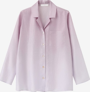 MANGO Pajama Shirt 'Habi' in Purple: front
