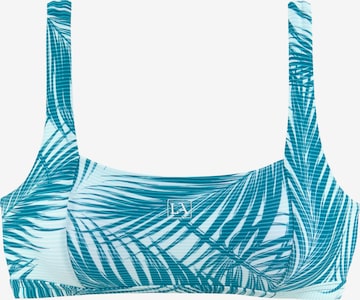 LASCANA ACTIVE - Bustier Top de bikini deportivo en azul: frente