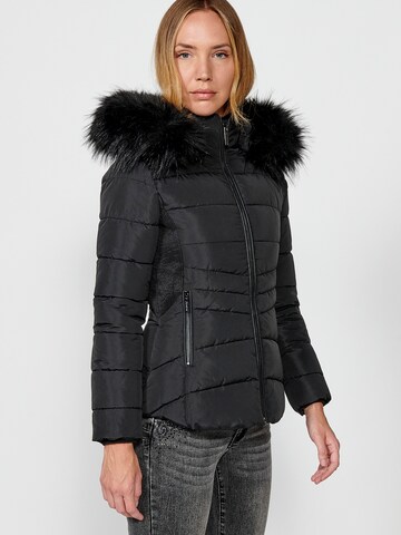 KOROSHI Winterjacke in Schwarz