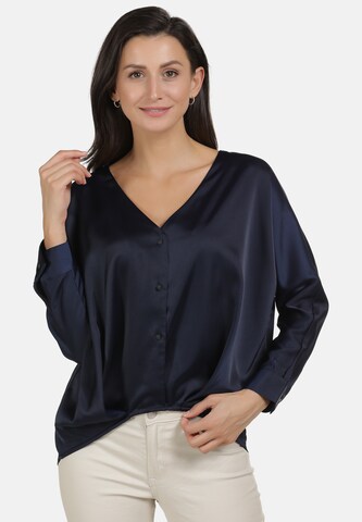 usha BLACK LABEL Blouse in Blauw: voorkant