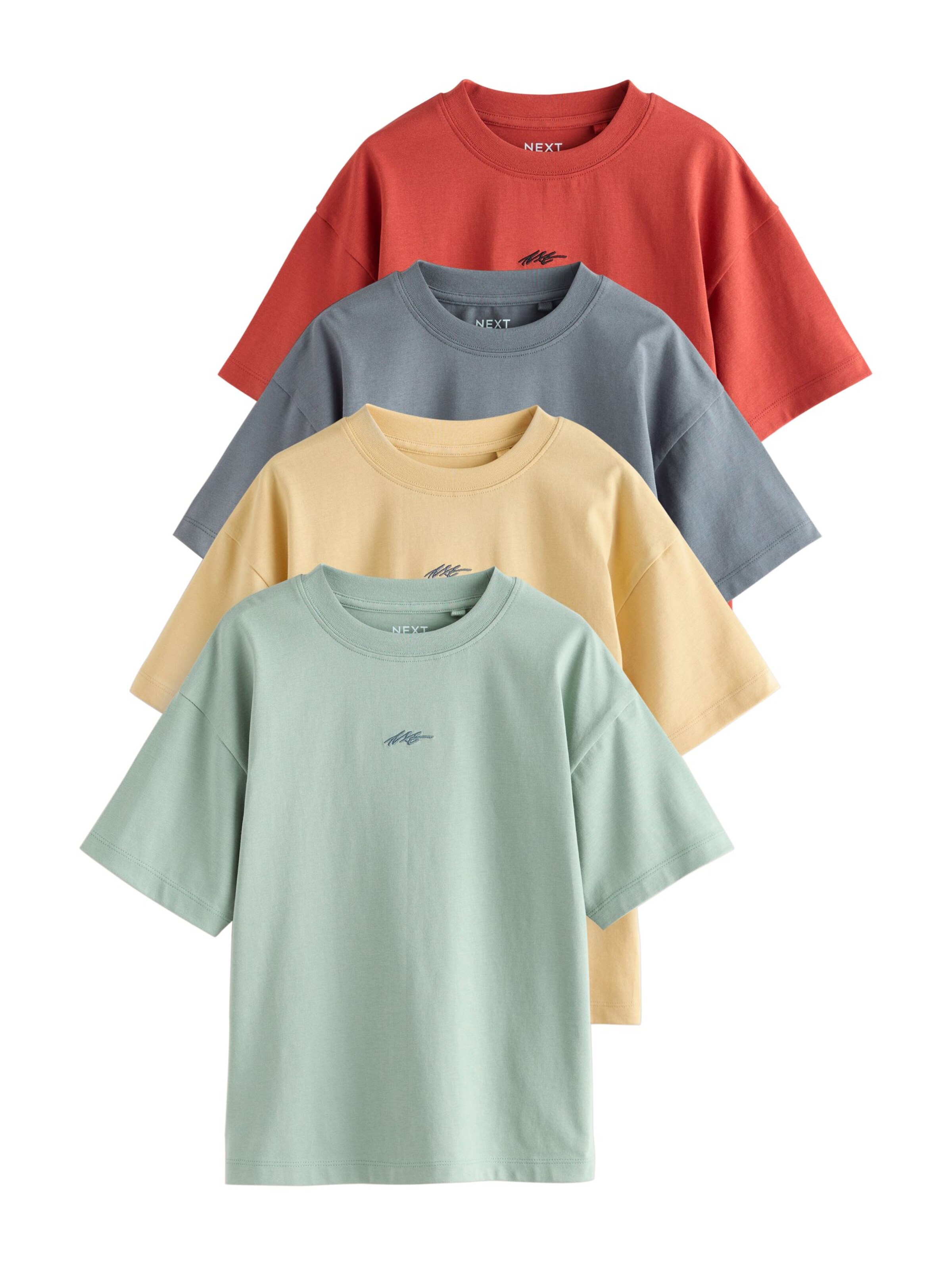 Next T-shirt i gul: framsida