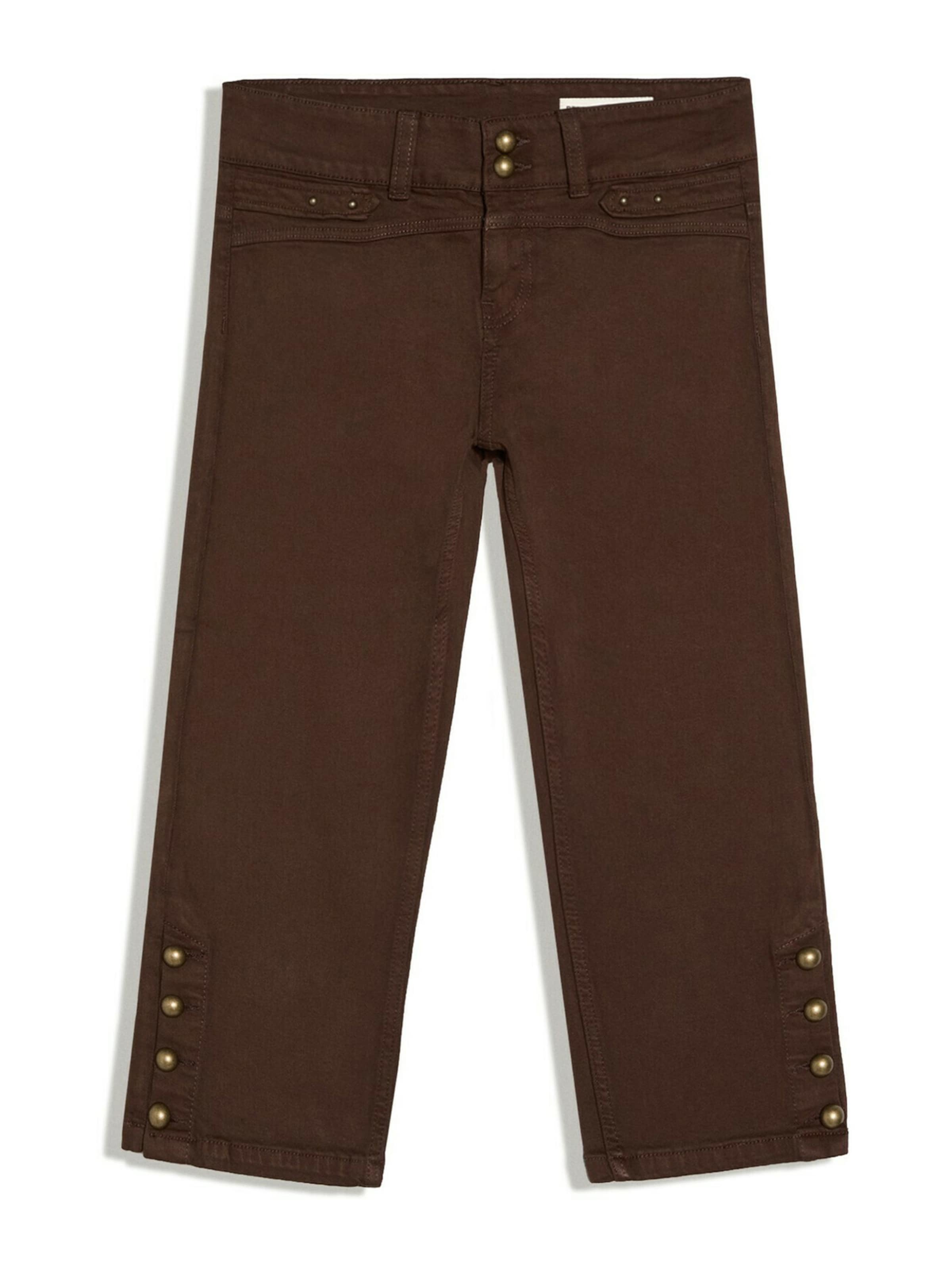 Bershka Szabványos Farmer - barna: elől