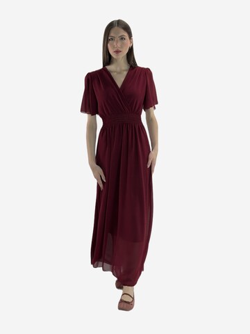 Elara Kleid in Rot: Vorderseite