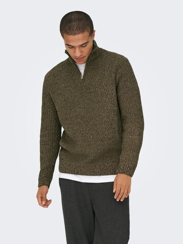 Only & Sons Trui 'Join' in Bruin