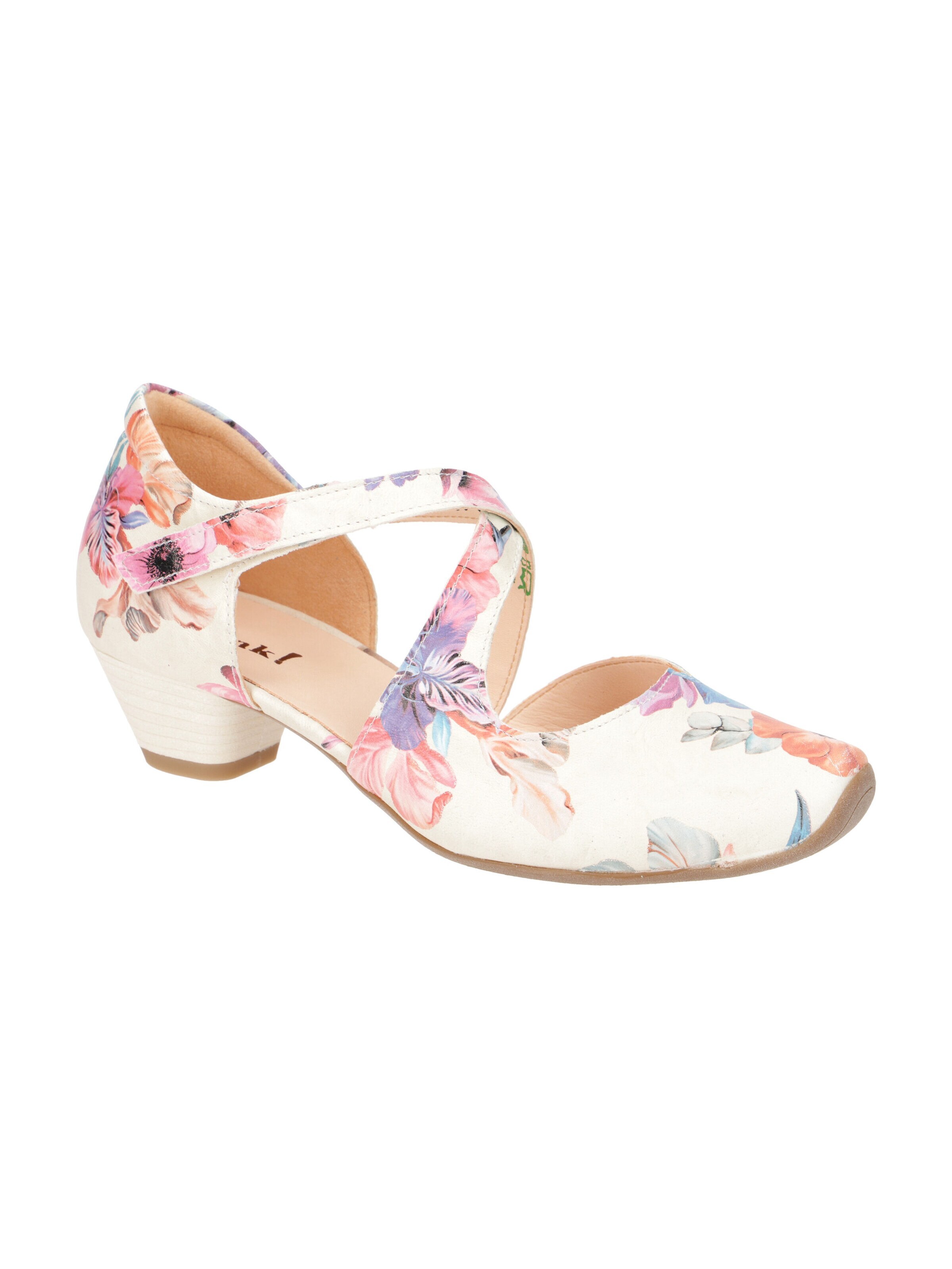 THINK! Pumps 'Think Aida Riemchen Pumps weiß pastell Blumen' in 39 in White, Item view