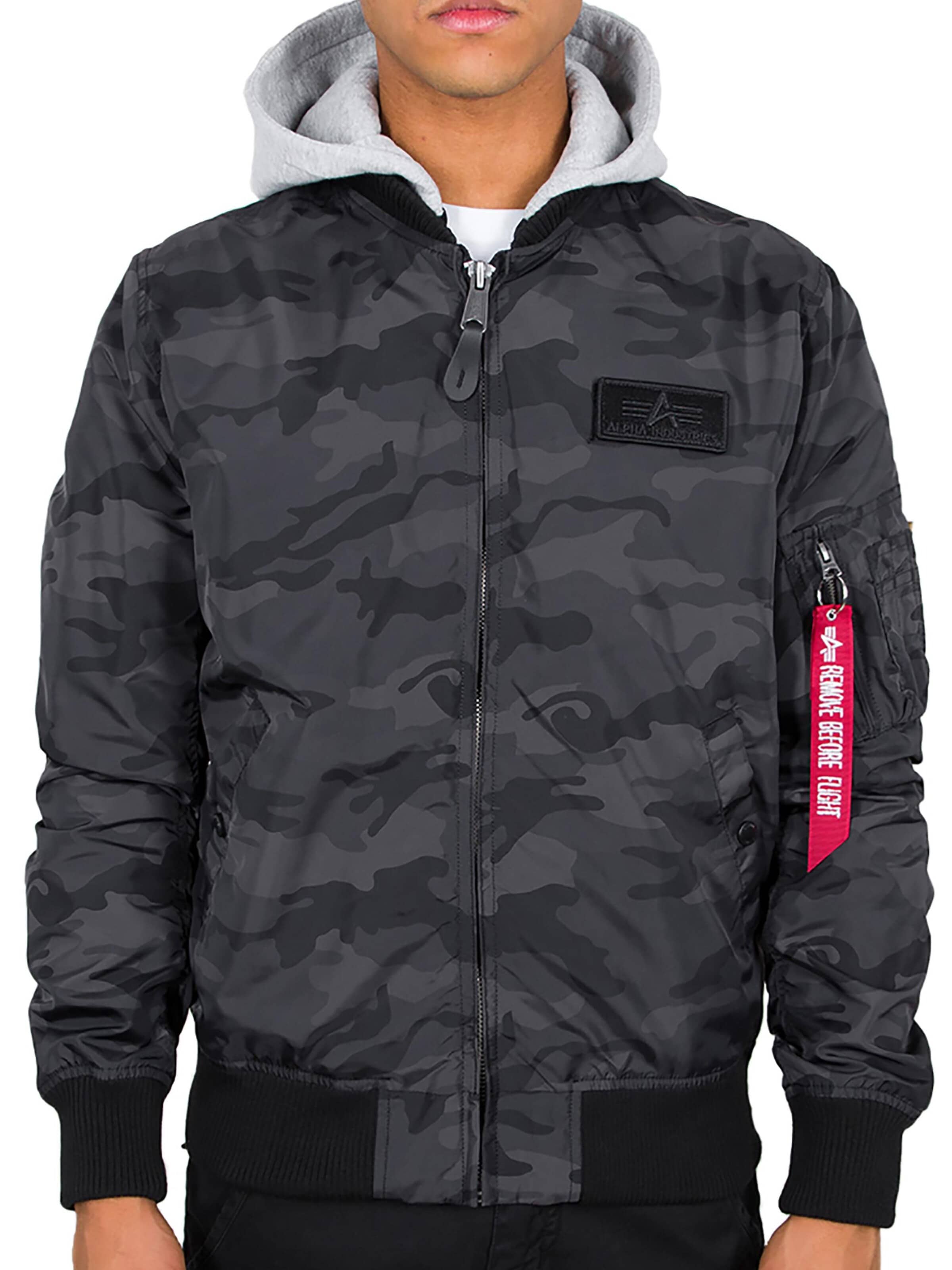 ALPHA INDUSTRIES Between-Season Jacket 'MA-1 TT' in Black: front