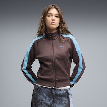 PUMA Sweatjacke 'T7 ALWAYS ON' in Braun: Vorderseite