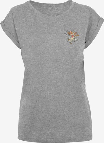 F4NT4STIC Shirt 'Tom and Jerry Faux Pocket Mummy Jerry' in Grey: front