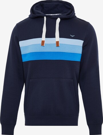 Sweat-shirt Threadbare en bleu : devant