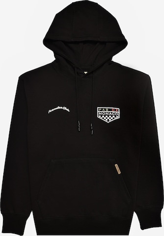 Pas De Monaco Sweatshirt 'Formular Club' in Black: front