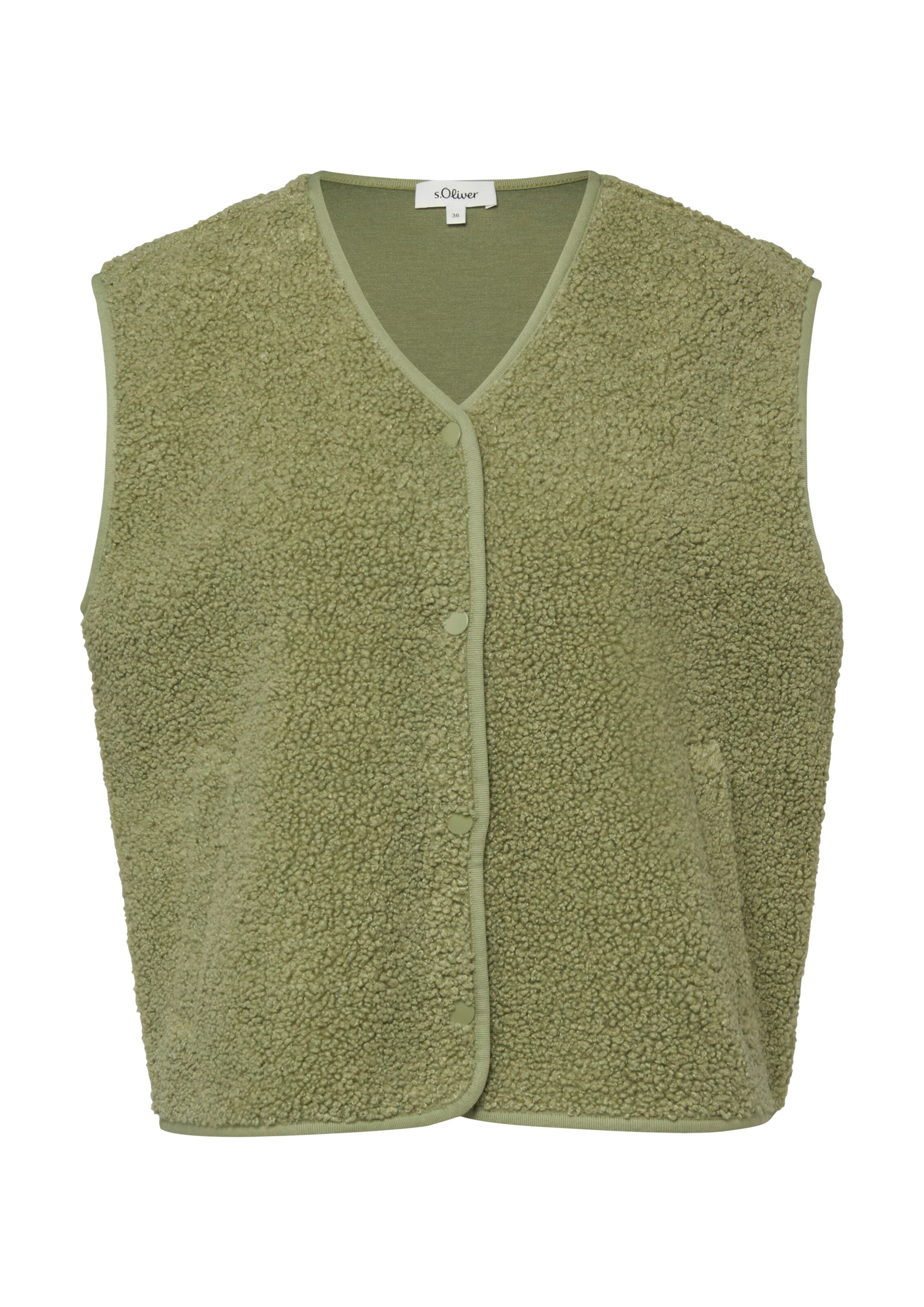 s.Oliver Bodywarmer in Groen: voorkant