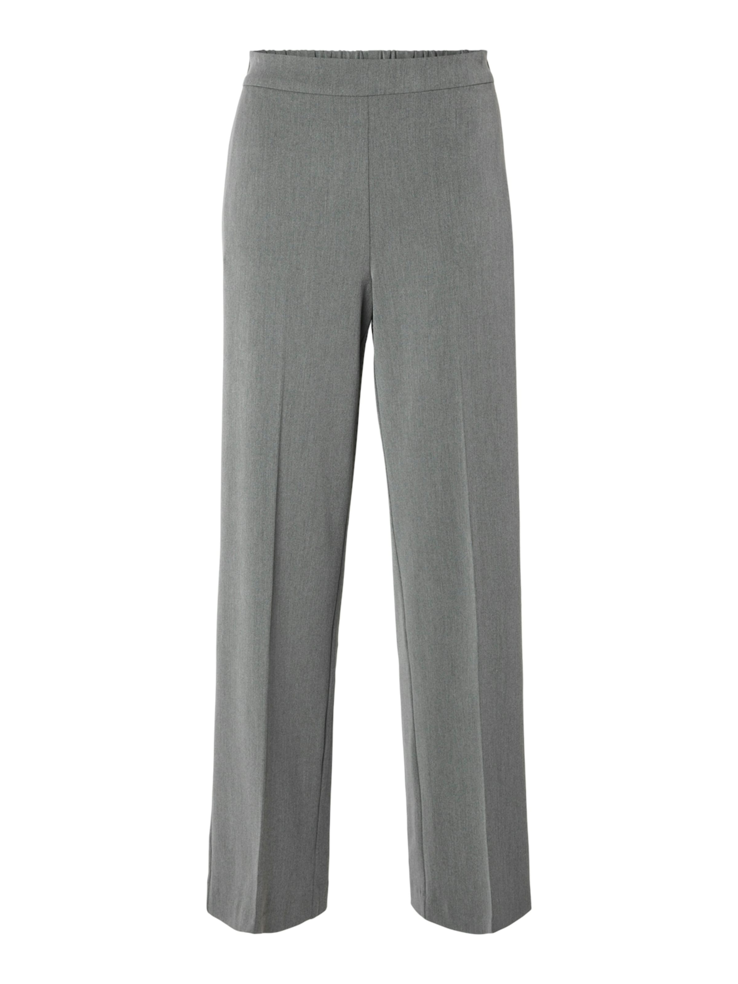 SELECTED Loose fit Pleated Pants 'SLFEmma-Tara' in Grey: front