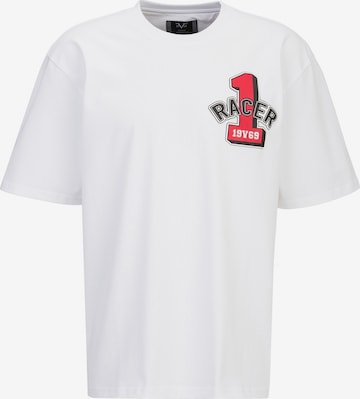 19V69 ITALIA - Camiseta 'Tamaro Racing' en blanco: frente