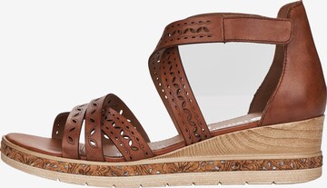 REMONTE Sandalen met riem in Bruin