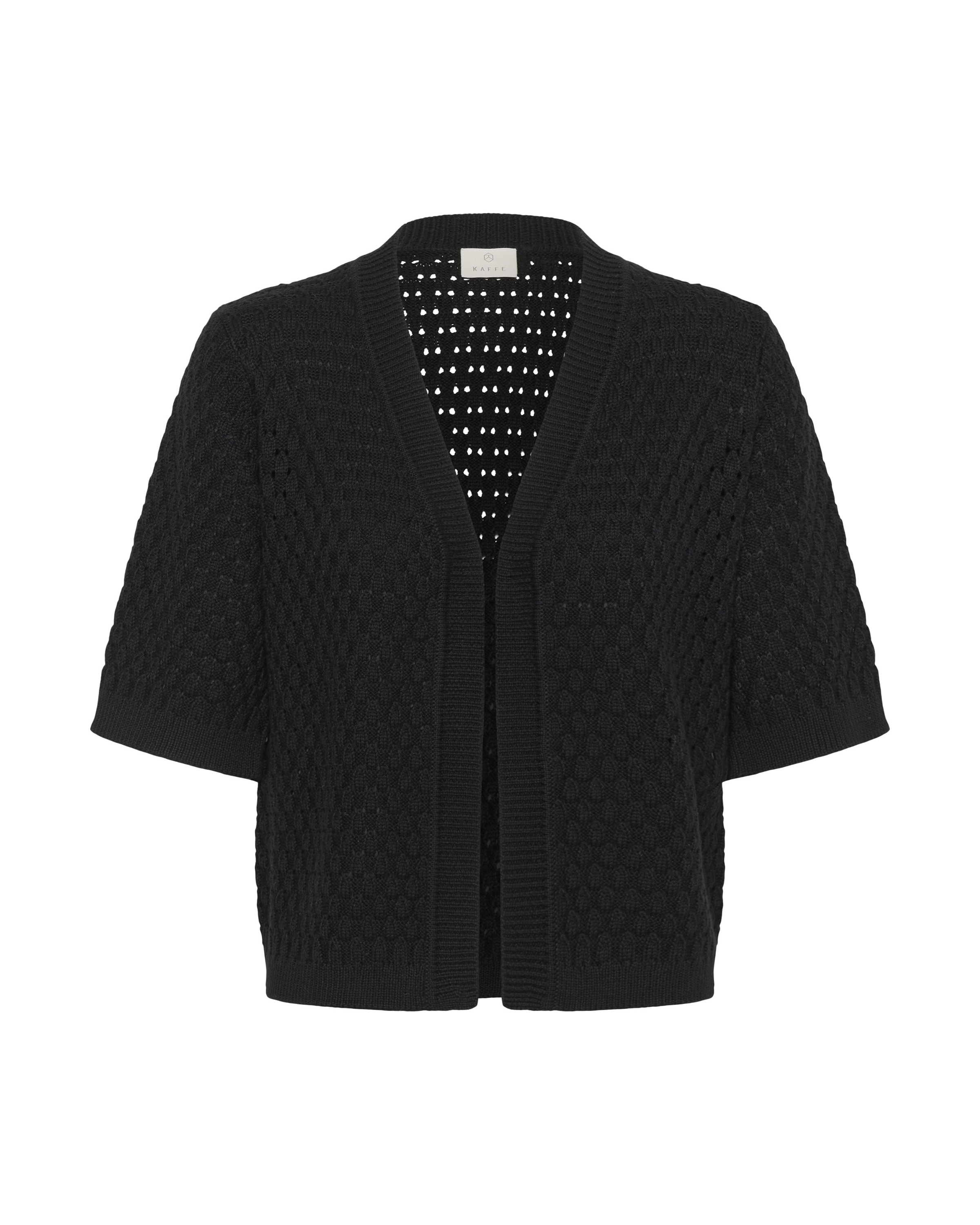 Kaffe Knit cardigan 'KAsilja' in Black: front