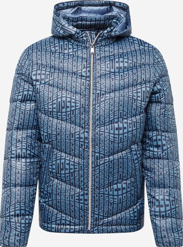 GUESS Winter Jacket in Blue: front