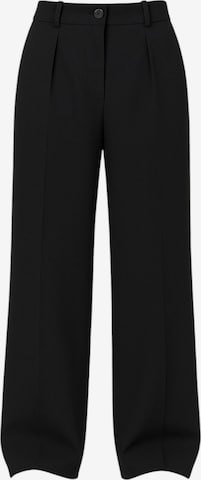 fashionshowcase Bundfaltenhose 'Seyra' in Schwarz: Vorderseite