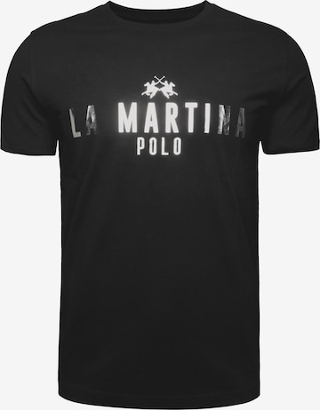 T-Shirt 'MAR322' La Martina en noir : devant