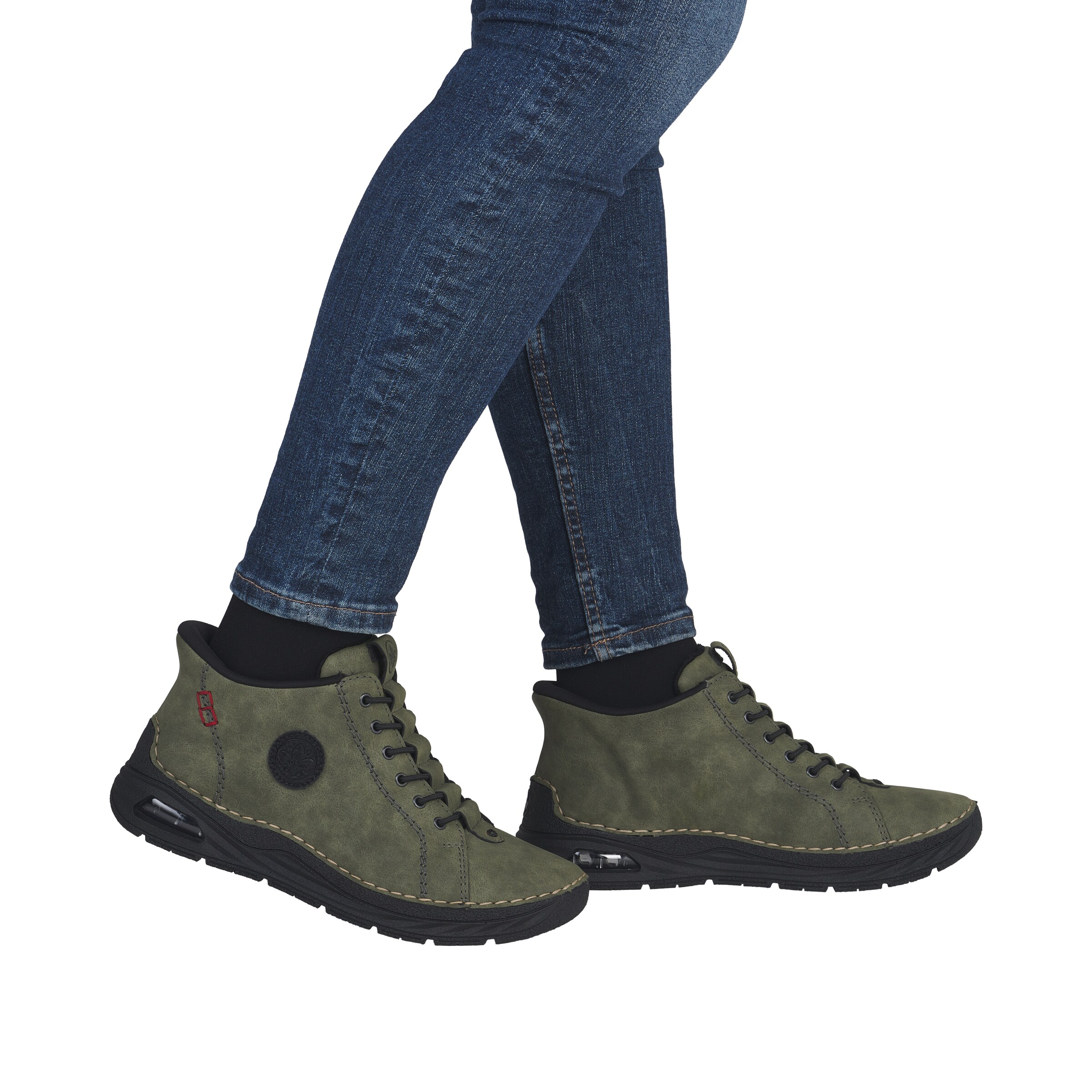 Bottines à lacets Rieker en vert