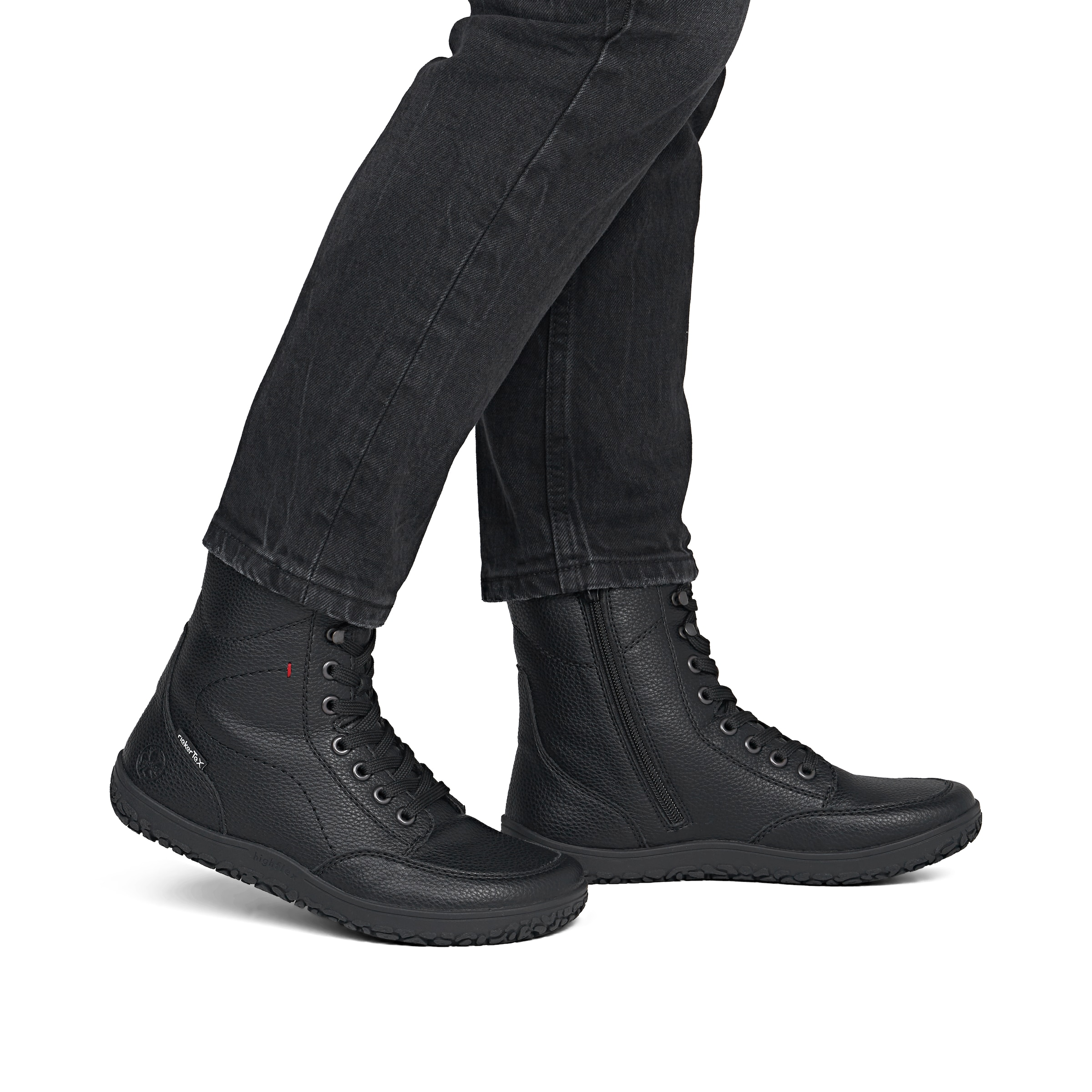 Bottines à lacets Rieker en noir