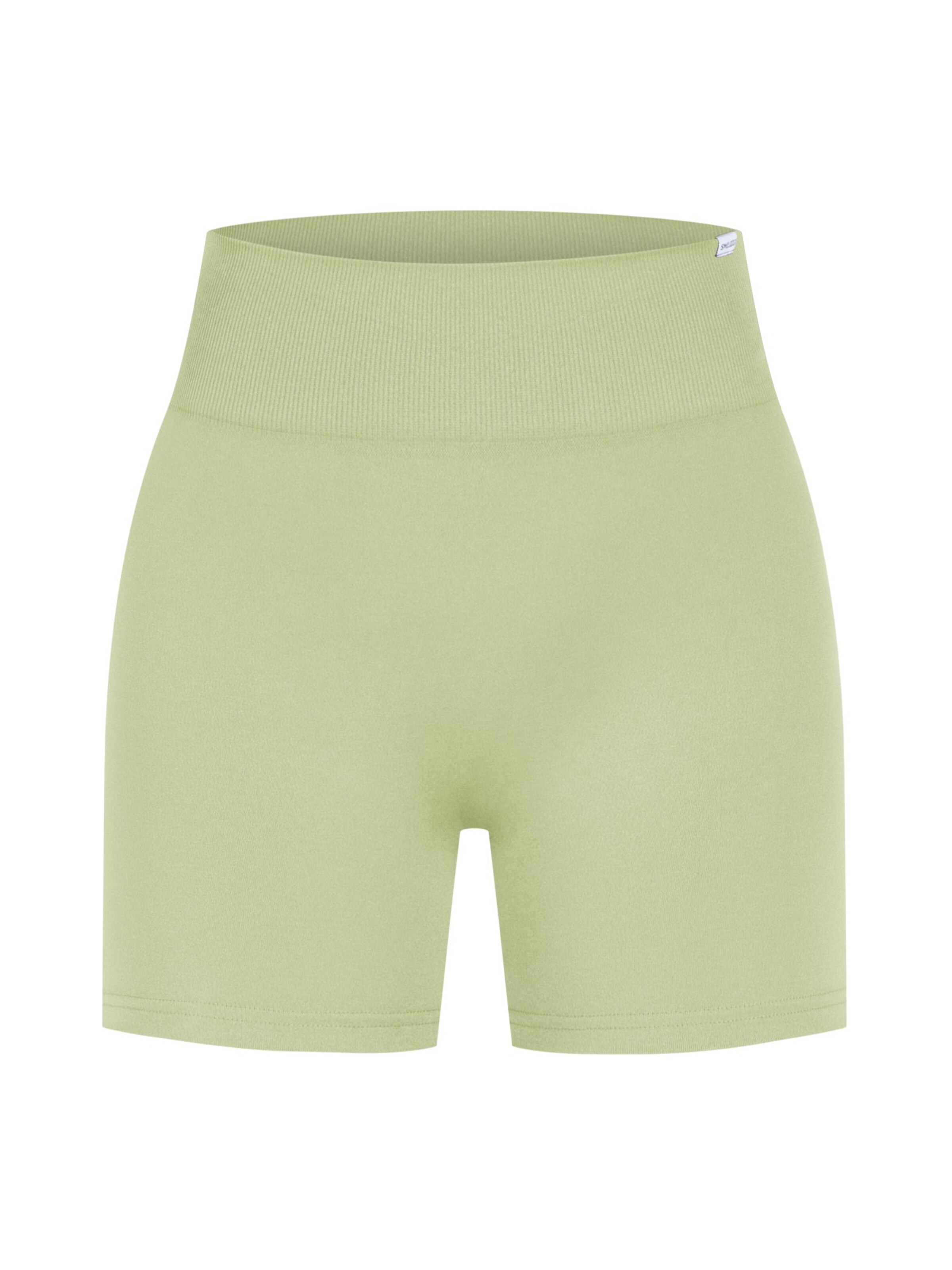 Smilodox Amaze Scrunch Seamless Shorts in Grün: Vorderseite