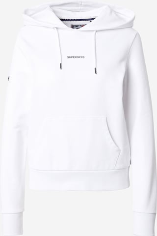 Bluză de molton de la Superdry pe alb: față