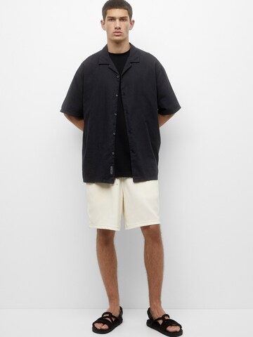 Pull&Bear Comfort fit Overhemd in Zwart