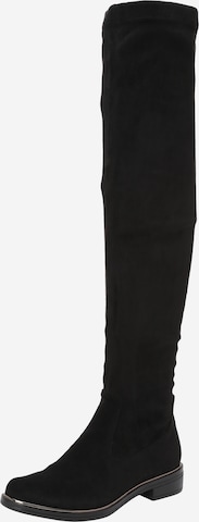CAPRICE Over the Knee Boots in Black: front