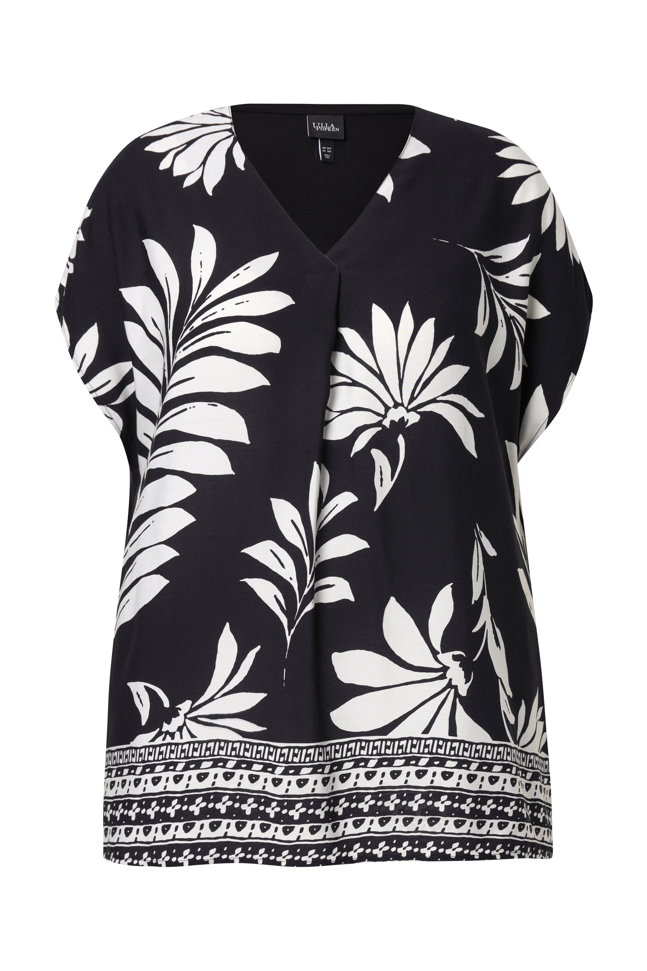 Ulla Popken Tuniek in Zwart: voorkant