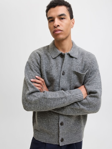 JACK & JONES Knit cardigan '12284704' in Grey