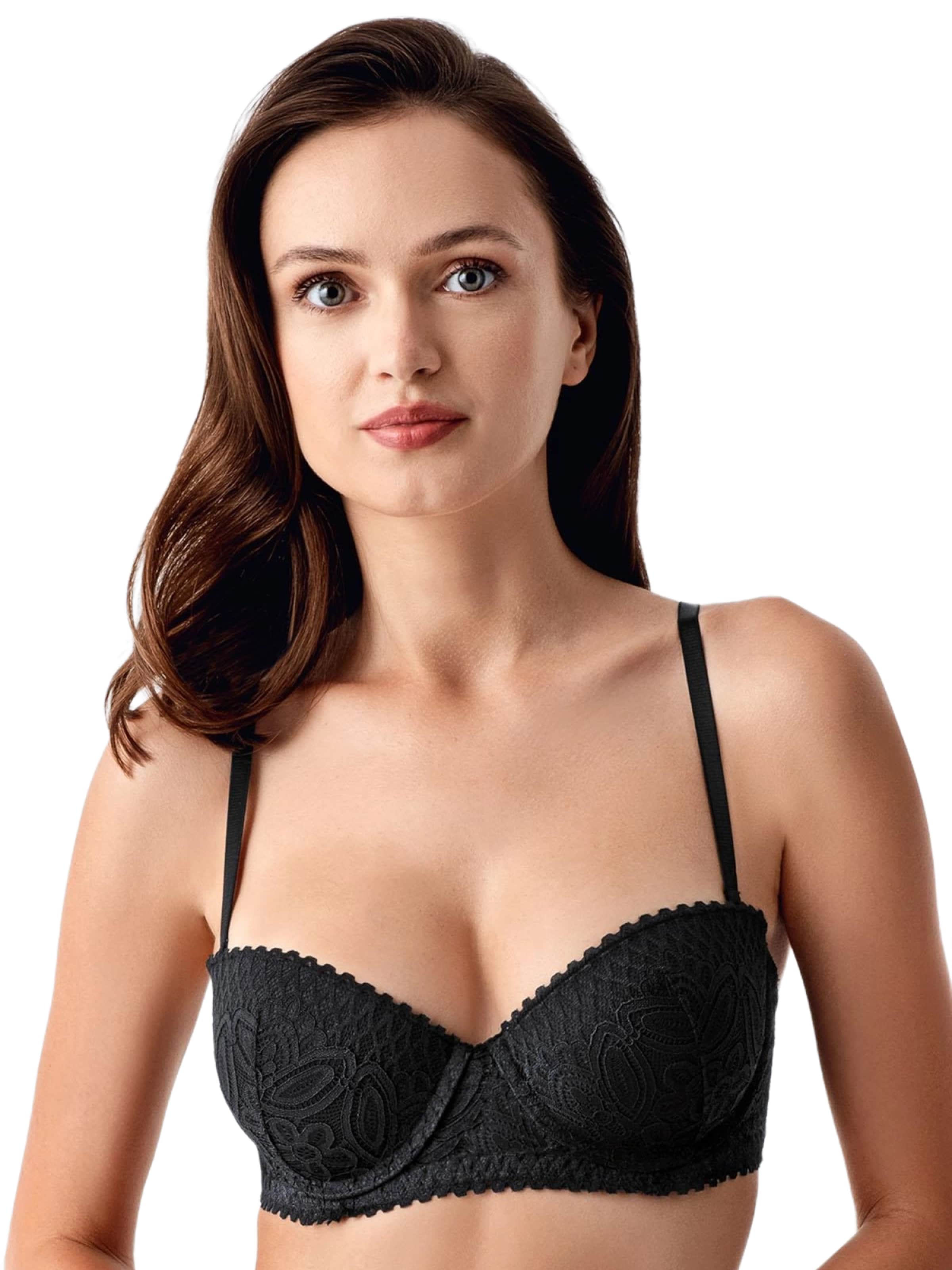 C&City Push-up BH in Zwart: voorkant