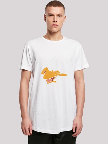 T-Shirt 'Looney Tunes Daffy Duck Face' F4NT4STIC en blanc : devant