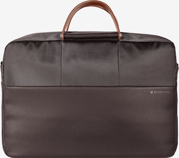 Roncato Laptop Bag in Brown: front