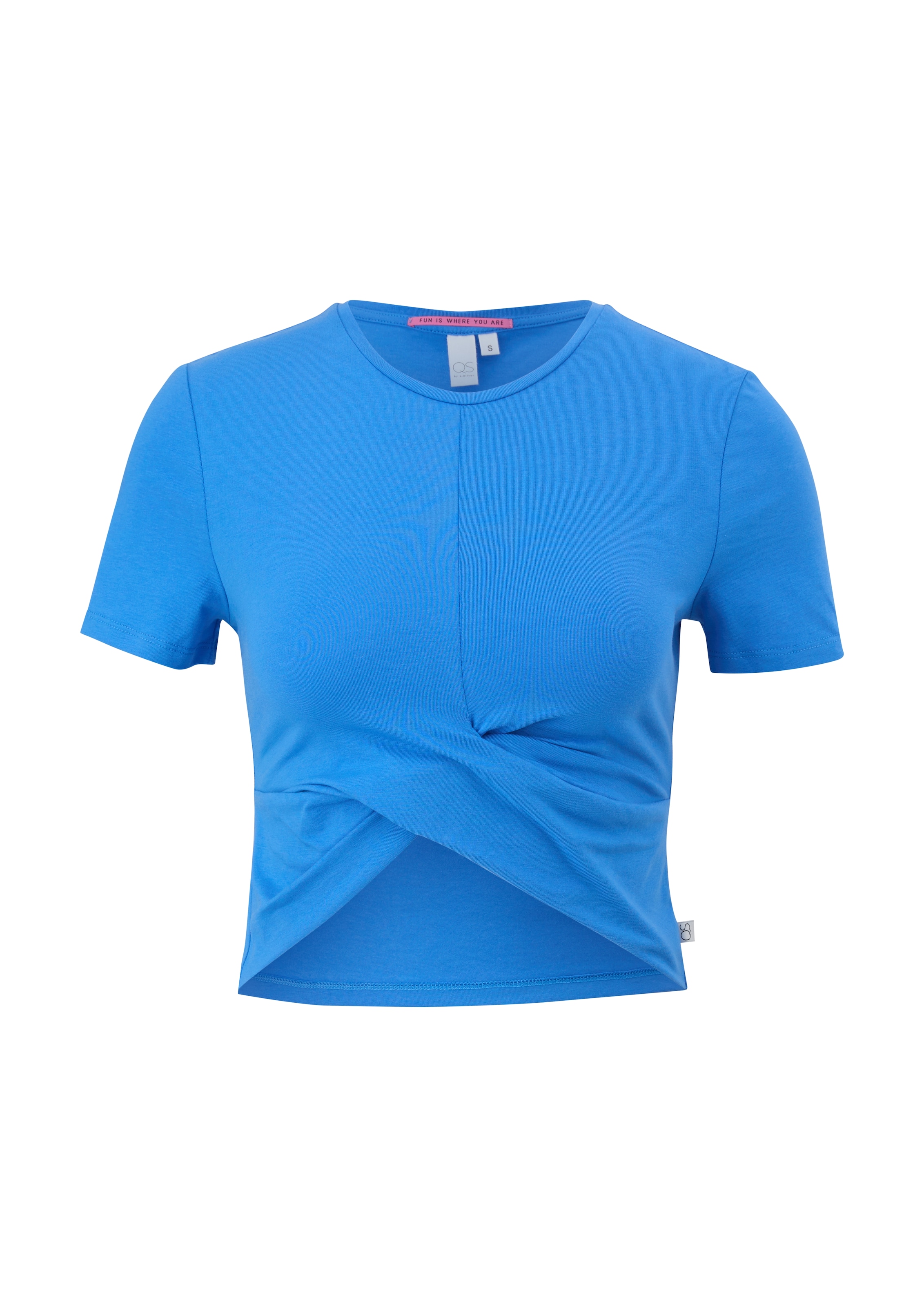 T-shirt QS en bleu : devant