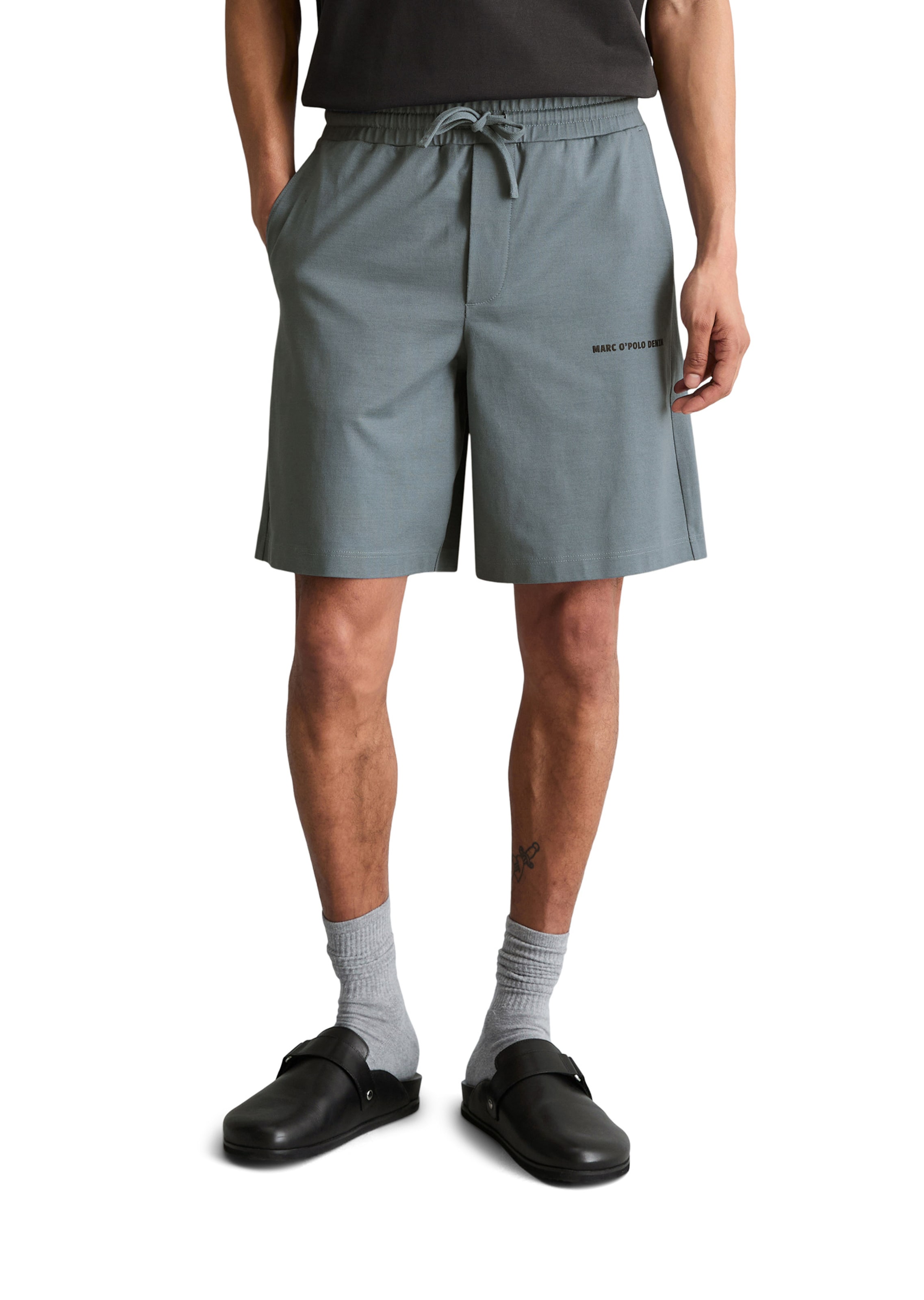 Marc O'Polo DENIM Loosefit Broek in Blauw: voorkant