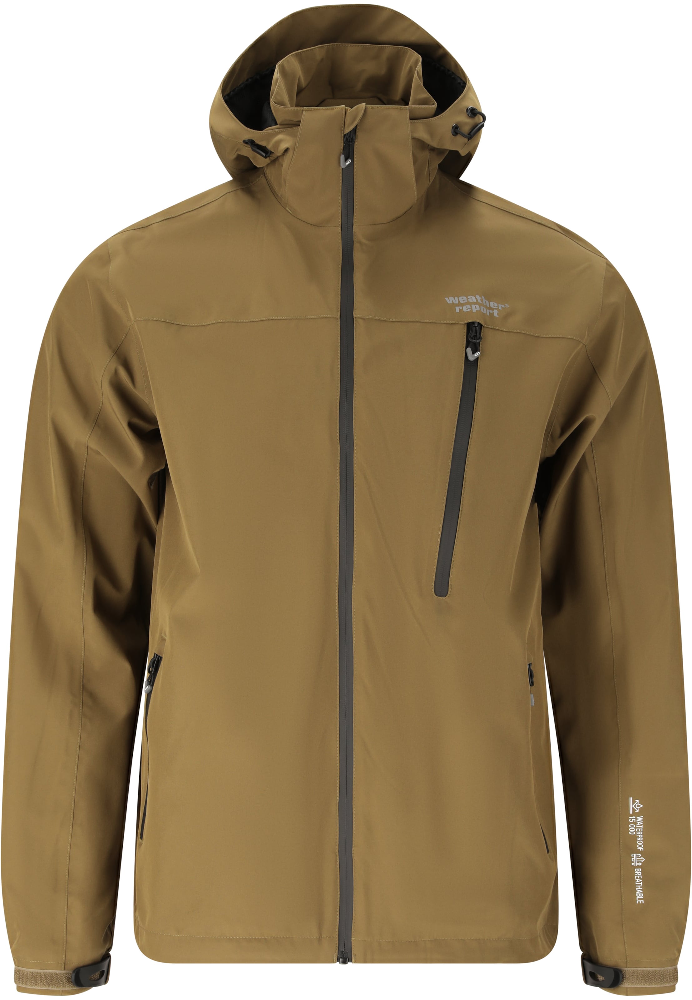 Weather Report Outdoorjacke 'DELTON' in Braun: Vorderseite