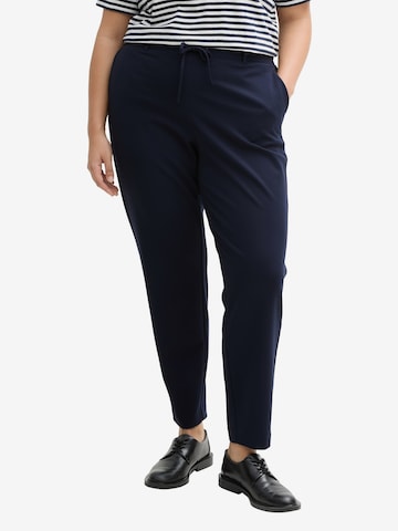 Tom Tailor Women +regular Hlače - plava boja: prednji dio
