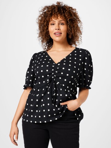 Dorothy Perkins Curve Bluza | črna barva: sprednja stran