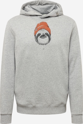 GREENBOMB Sweatshirt 'Animal Sloth Moin' (GOTS) in Grau: predná strana