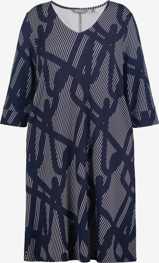 Ulla Popken Kleid 'Punto di Roma' in nachtblau / weiß, Produktansicht